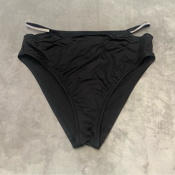 New! Victoria's Secret Swim Shine Strap High-Waist Cheeky Bikini Bottom 4467 - Picture 2 of 8